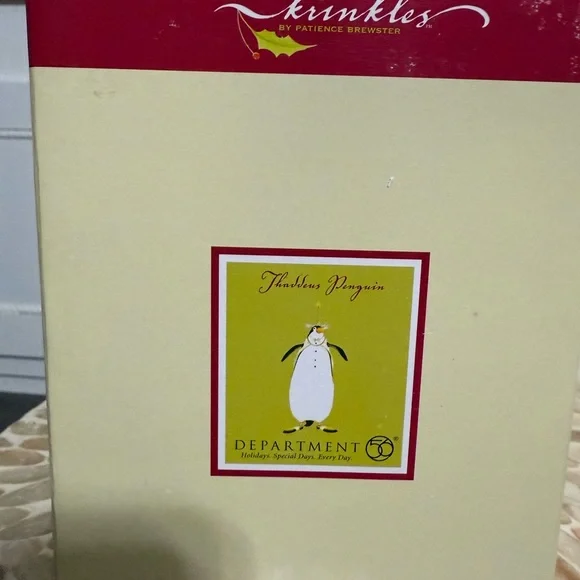 Krinkles Penguin Bird Figurine - Black and White - Picture 2 of 2